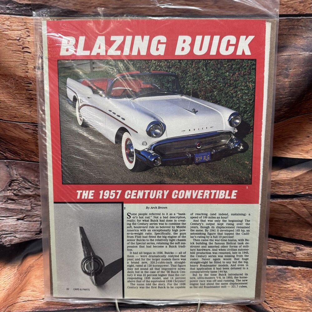 Blazing Buick The 1957 Century Convertible Car & Parts Magazine Article Arch